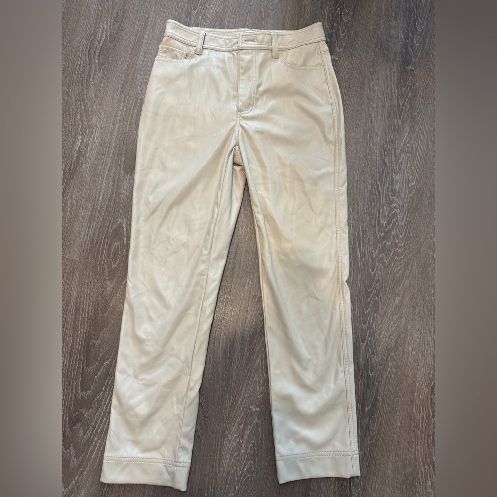 Something Navy Vegan Leather Pants